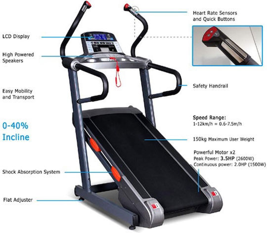 Viking Hill Climber M500 2hp Elektrischer Laufbänder Für Benutzer Bis 110kg