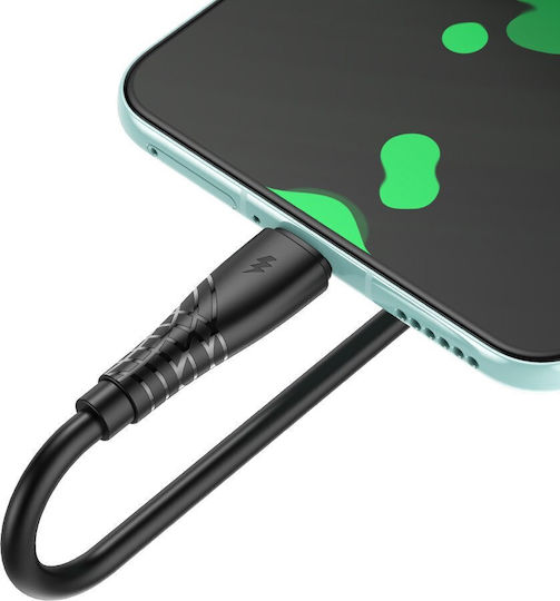 BWOO Редовна USB 2.0 Кабел USB-C мъжки - USB-A мъжки 27W Черен 1м