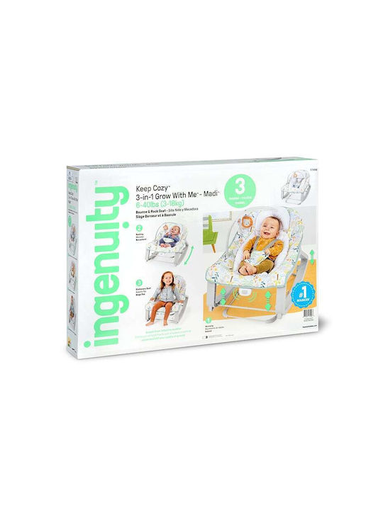 Ingenuity Elektrisch Baby Relax Schaukel Keep Cozy mit Vibration Madi für Kind bis 18kg