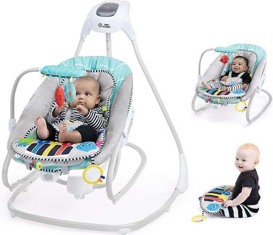 Baby Einstein Electric Baby Relax Swing Kick to It 4-in-1 with Music and Vibration Gray for Child up to 9kg