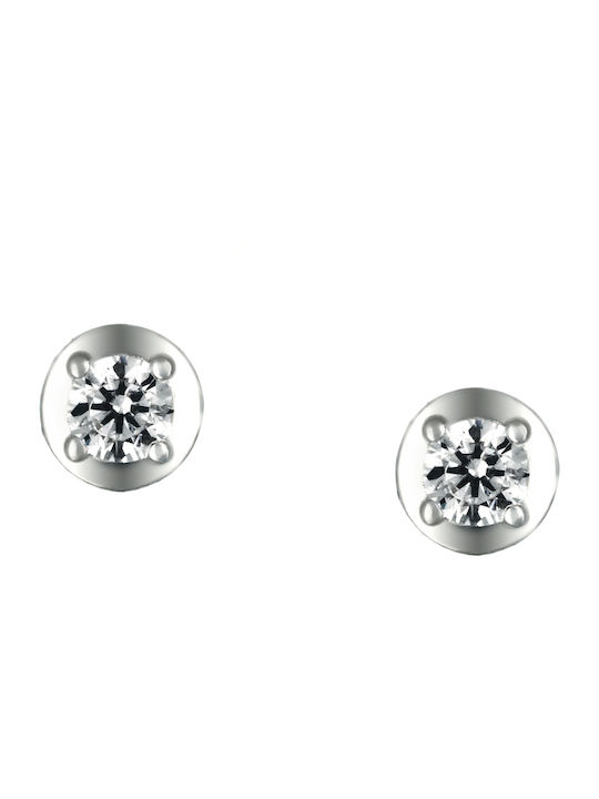 Cercei din White Gold cu Pietre