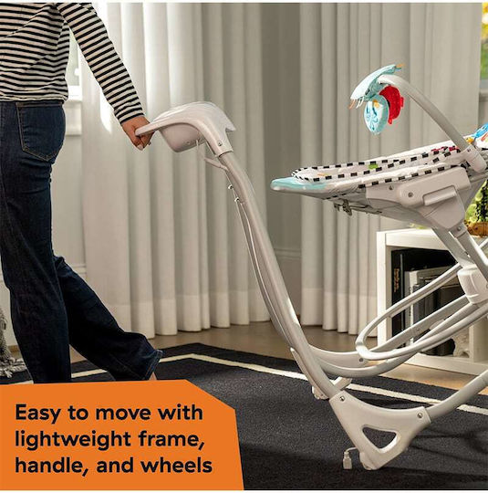 Baby Einstein Electric Baby Relax Swing Kick to It 4-in-1 with Music and Vibration Gray for Child up to 9kg