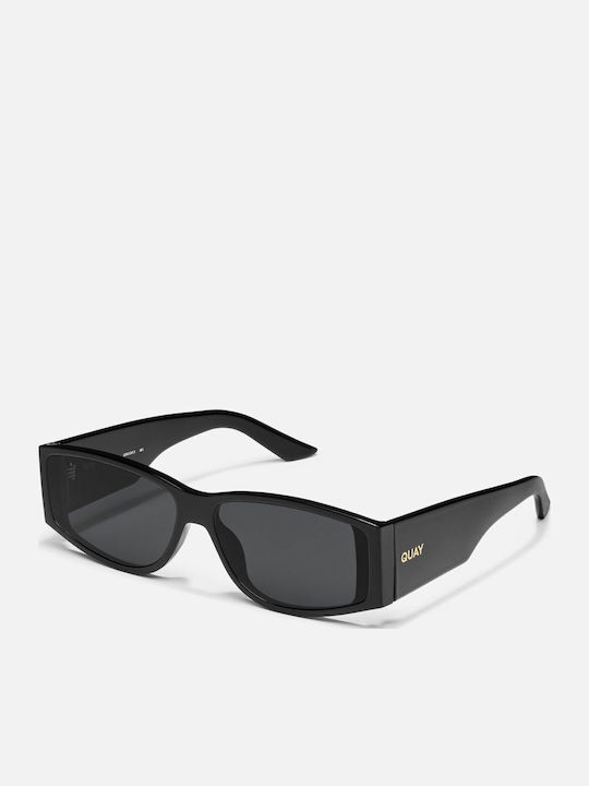 Quay Australia Damen Sonnenbrille mit Schwarz Kunststoff Gestell und Schwarz Linse 476761