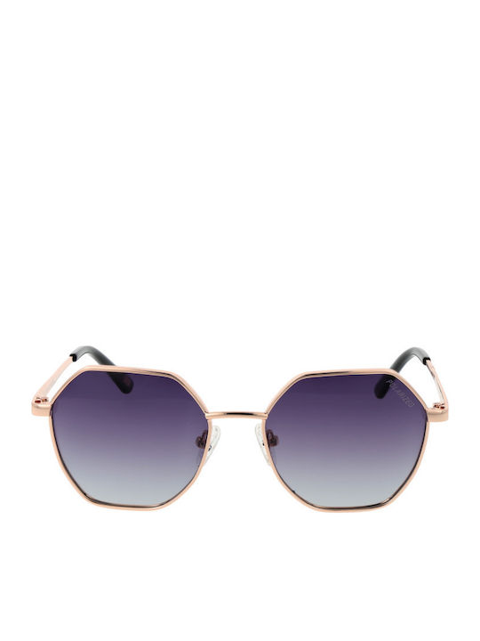Skechers Sunglasses Ροζ Χρυσά with Metal Frame & Purple Lens Skechers Sunglasses Ροζ Χρυσά with Metal Frame & Purple Lens