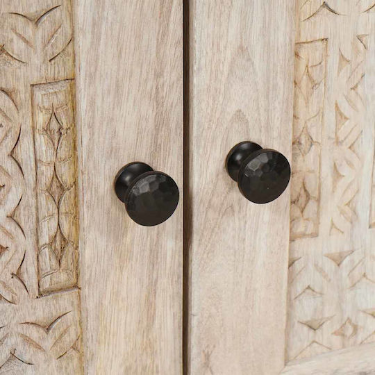 Bedside Table Made of Solid Mango Wood 50x33x60cm