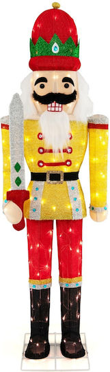 Costway Costway Gigantische Nussknacker Figur Mit LED-Lichtern 166 Cm