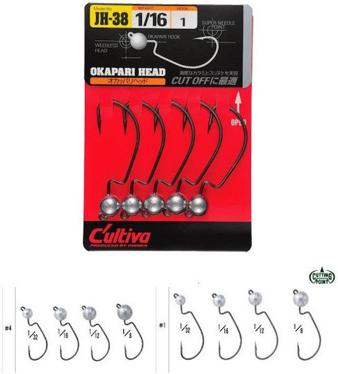 Fishing Hooks Owner Cultiva Jh-38 5149 No4 1/32 Oz – 0.9 Gr