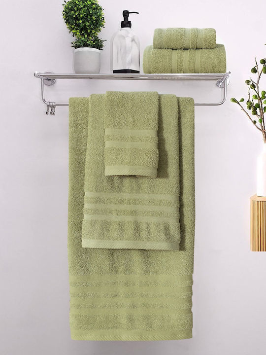 Homeone Bath Towel Set 3pcs Olive Green Weight 500gr/m²