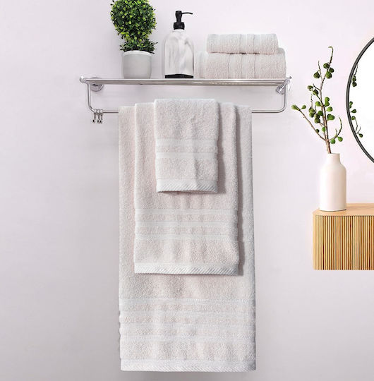 Homeone Handtuch-Set 3 Stück Cremé Gewicht 500gr/m²