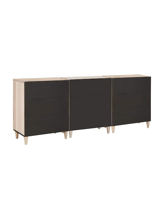 Bufet din Lemn Masiv cu Sertare Alb 60x33x75cm