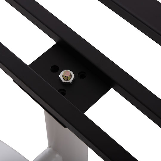 HomeMarkt Metallic Table Stand for Table / Office with Adjustable White 6x6x73cm