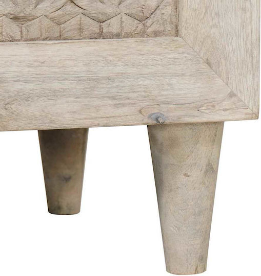 Wooden Chest of Drawers White 60x33x75cm