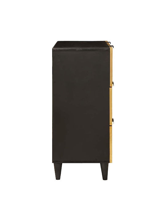 Comoda pentru Dormitor Μαύρο Και Χρυσό 60x33x75buc