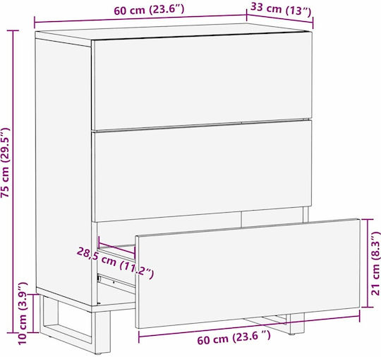 Συρταριέρα Креватокамарас Open Café 60x33x75бр