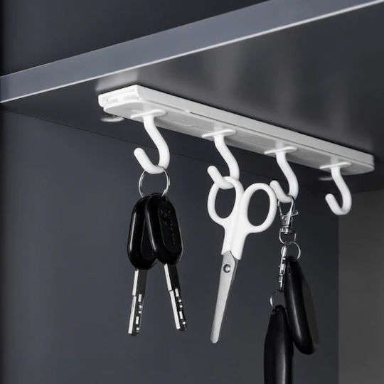 Bucătărie Hangers Din Plastic 26.4x4.6x3cm Albă