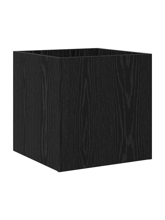 Entry Furniture with Mirror / Hanger & Bench Black Oak 80x31x40cm