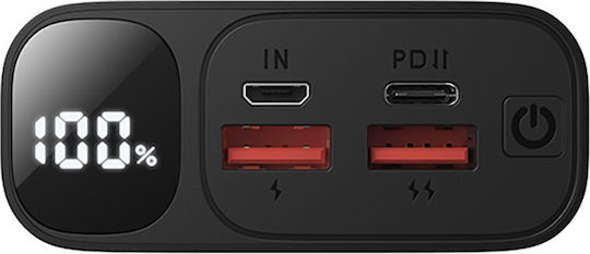 BWOO GSM188868 Power Bank 20000mAh 22.5W with 2 USB-A Ports and USB-C Port Power Delivery Black