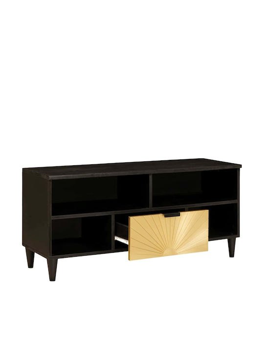 Шкаф за телевизор Black, Gold Д100xШ33xВ46см