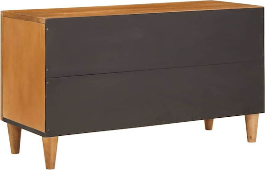 TV-Ständer aus Massivholz Hellbraun M80xT33xH46cm