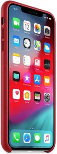 Apple Leather Case Back Cover Δερμάτινο Κόκκινο (iPhone XS Max)