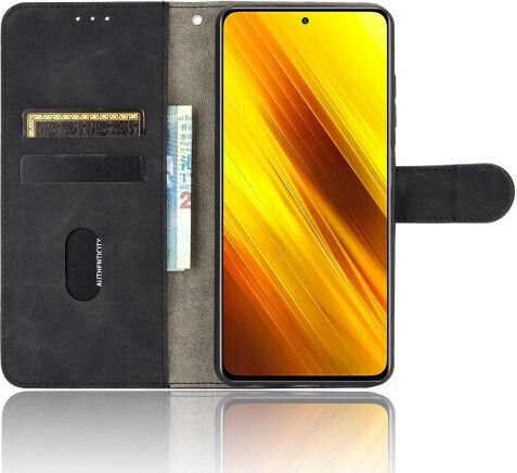 Skin-Τouch Wallet Δερματίνης Μαύρο (Poco X3 NFC / Poco X3 Pro)