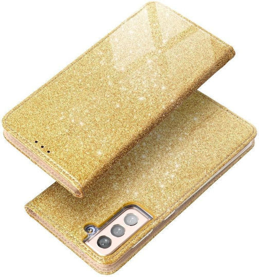 Forcell Shining Book Δερματίνης Χρυσό (Redmi Note 9T)