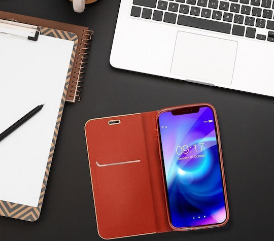 Forcell Luna Wallet Metallic Red for Galaxy A32 5G