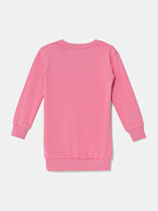 Παιδικό Φόρεμα Φούτερ Μακρυμάνικο Jelly Pink