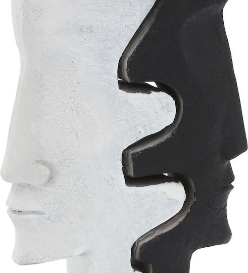 Polyresin Dekoration 16x7x30 cm Weiß Schwarz Keskor 72325-1 Polyresin Dekoration 16x7x30 cm Weiß Schwarz Keskor 72325-1