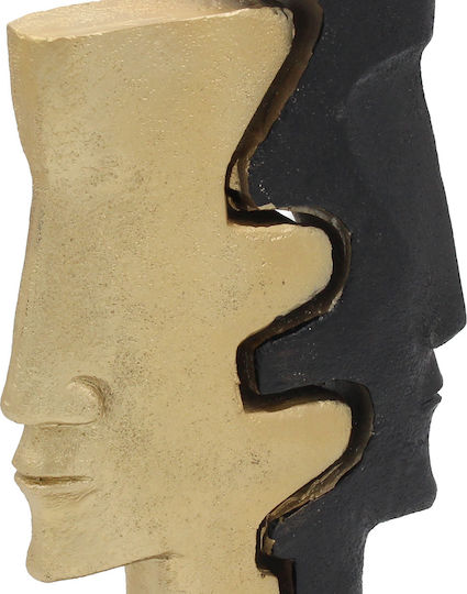 Keskor 72325-2 Polyresin Dekoration 16x7x30 cm Schwarz Gold Keskor 72325-2 Polyresin Dekoration 16x7x30 cm Schwarz Gold