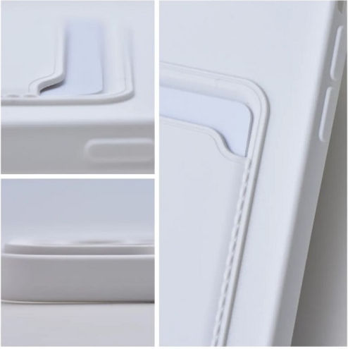 Forcell Back Cover Σιλικόνης με Υποδοχή για Κάρτες Λευκό (Redmi 9A / 9AT)
