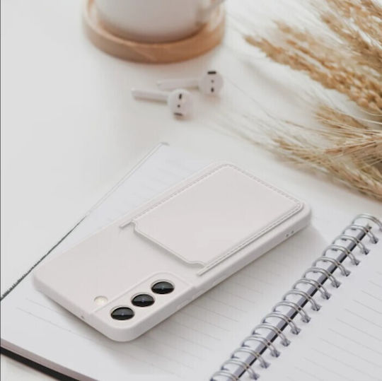 Forcell Back Cover Σιλικόνης με Υποδοχή για Κάρτες Λευκό (Redmi 9A / 9AT)