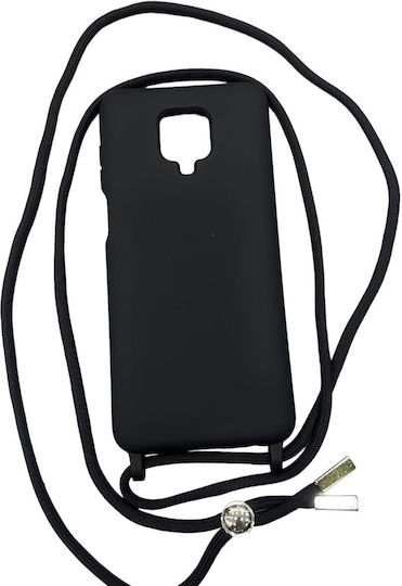 Back Cover Silicone with Strap Transparent (Redmi Note 9S / 9 Pro / 9 Pro Max)