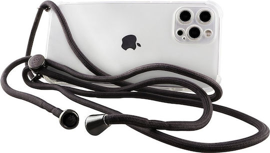 Idol 1991 Antishock Strap Umschlag Rückseite Silikon mit Band Transparent (iPhone 11 Pro Max)