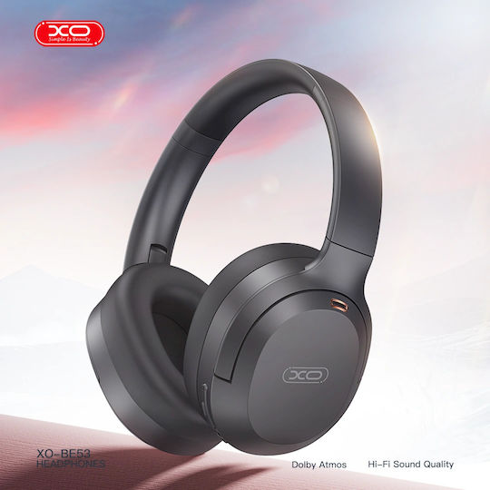 XO BE53 Bluetooth Wireless Over Ear Headphones with 55 hours of Operation Black
