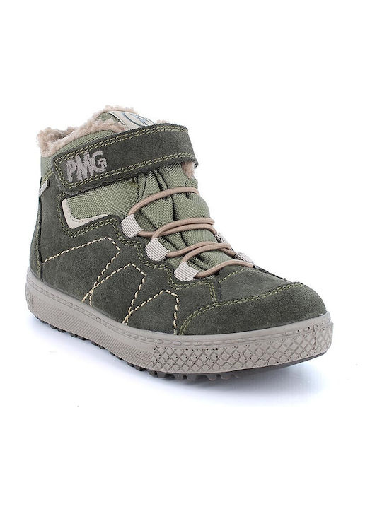 Suede Kids Boots Khaki