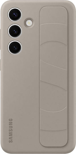 Standing Grip Silicone Back Cover Taupe (Galaxy S24)