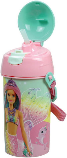 Gim Barbie Kunststoff Kinder Trinkflasche Barbie Mehrfarbig 500ml
