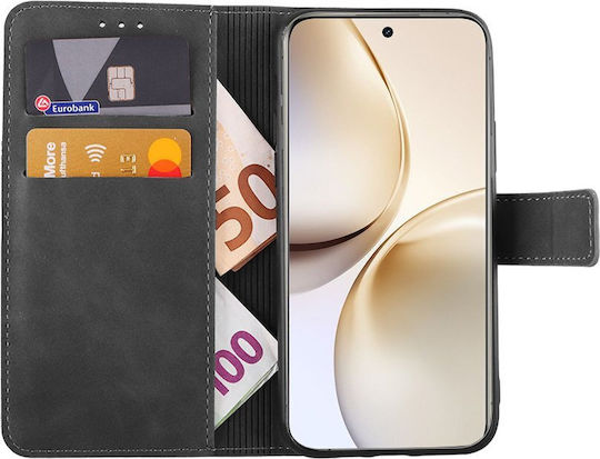 Lime Essential Magnet Book Piele artificială / Silicon Gri (Realme 14, Realme 14T 5G)