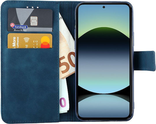 Lime Essential Magnet Книга Изкуствена кожа / Силикон Син (Redmi Note 14S)