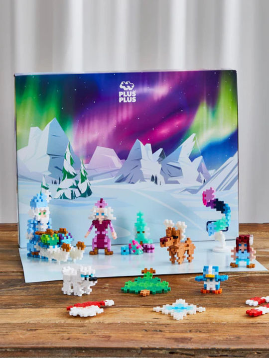 Plus Plus Advent Kalender Selbstgemacht Santa Claus und Nordlichter