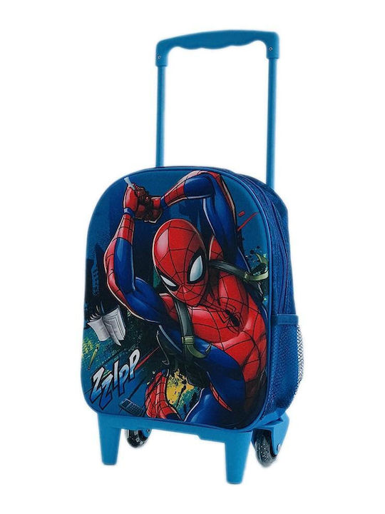 Spiderman School Bag Trolley Elementary, Elementary Blue