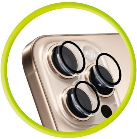 Mobile Origin Протектор за камера Закалено стъкло Черен за iPhone 13 Pro, iPhone 13 Pro Max