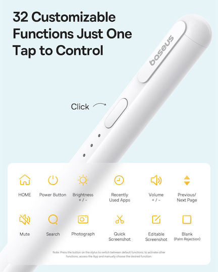 Baseus Smooth Writing 3 Digital Touch Stylus for iPad in White color P80080805213-00