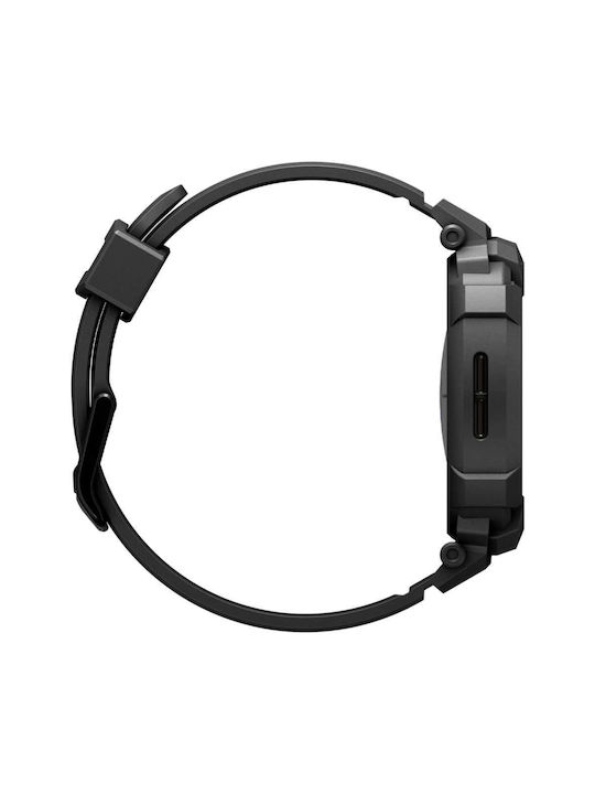 Spigen Rugged Armor Pro Silikonhülle in Schwarz Farbe für SAMSUNG GALAXY WATCH 8 40 MM