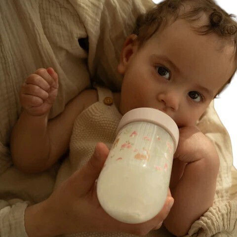 Little Dutch Plastic Baby Bottle Mio Fairy Garden Anti-Colic with Silicone Nipple for 0+, 0+ m, months Transparent 240ml
