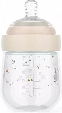 Little Dutch Plastic Baby Bottle Mio 165 Ml Little Goose Anti-Colic with Silicone Nipple for 0+, 0+ m, months Transparent 165ml