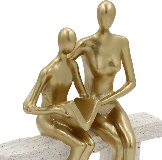 Polyresin Dekoration 16,5×8×22 cm Bank Farbe Beige Gold Keskor 72306 Polyresin Dekoration 16,5×8×22 cm Bank Farbe Beige Gold Keskor 72306