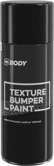 HB Body Bumper Paint Σπρέι Βαφής για Πλαστικά Αυτοκινήτου Μαύρο 400ml