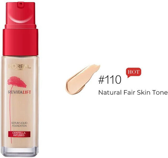 L'Oreal Paris Revitalift Serum Liquid Foundation Лилаво/бяло 110
